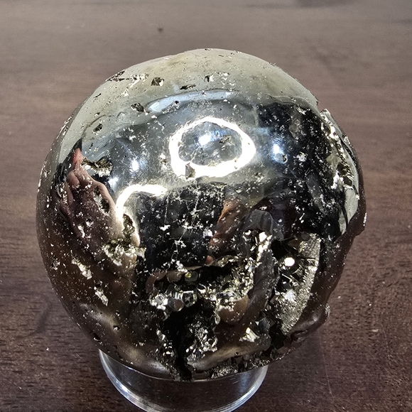 Pyrite Crystal Sphere 49mm - Picture 10 of 17